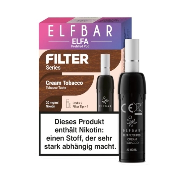 ELFA Pods by Elfbar - Cream Tobacco - Prefilled Pod 2ml/ Stück